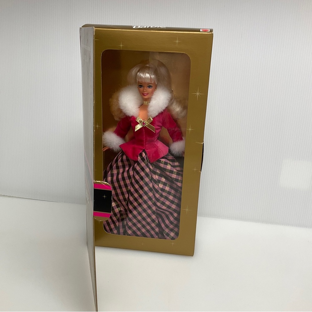 MATTEL x AVON Winter Rhapsody Barbie 2nd in Series Sealed NIB Pink & Plaid Pink - Picture 3 of 11